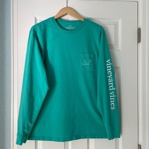 Vineyard Vines LS teal green t-shirt